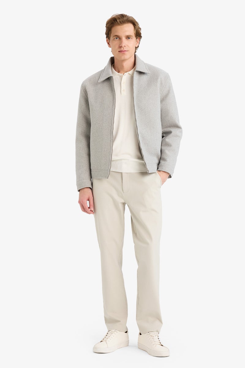 DeFacto Grey Man Shirt Collar Jacket Casual - Image 2